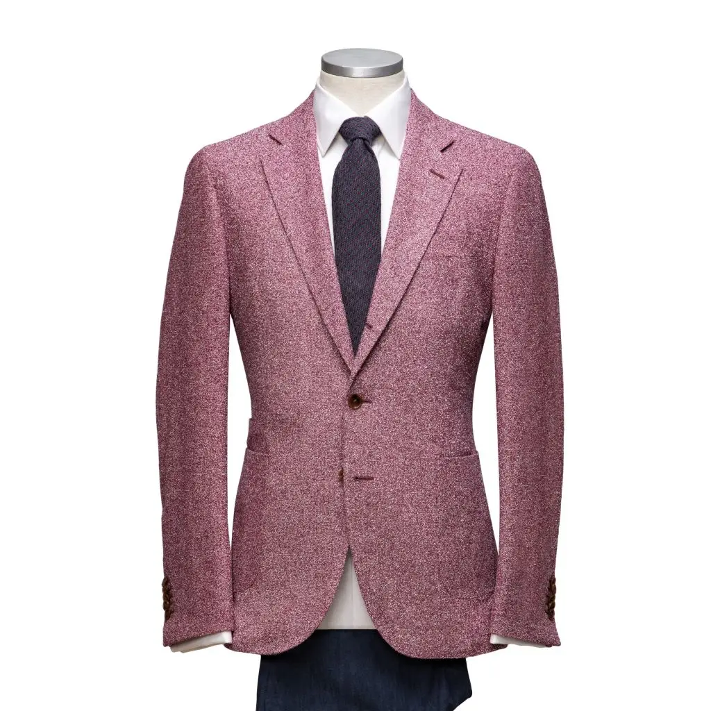 Rood boucle heren colbert op maat gemaakt