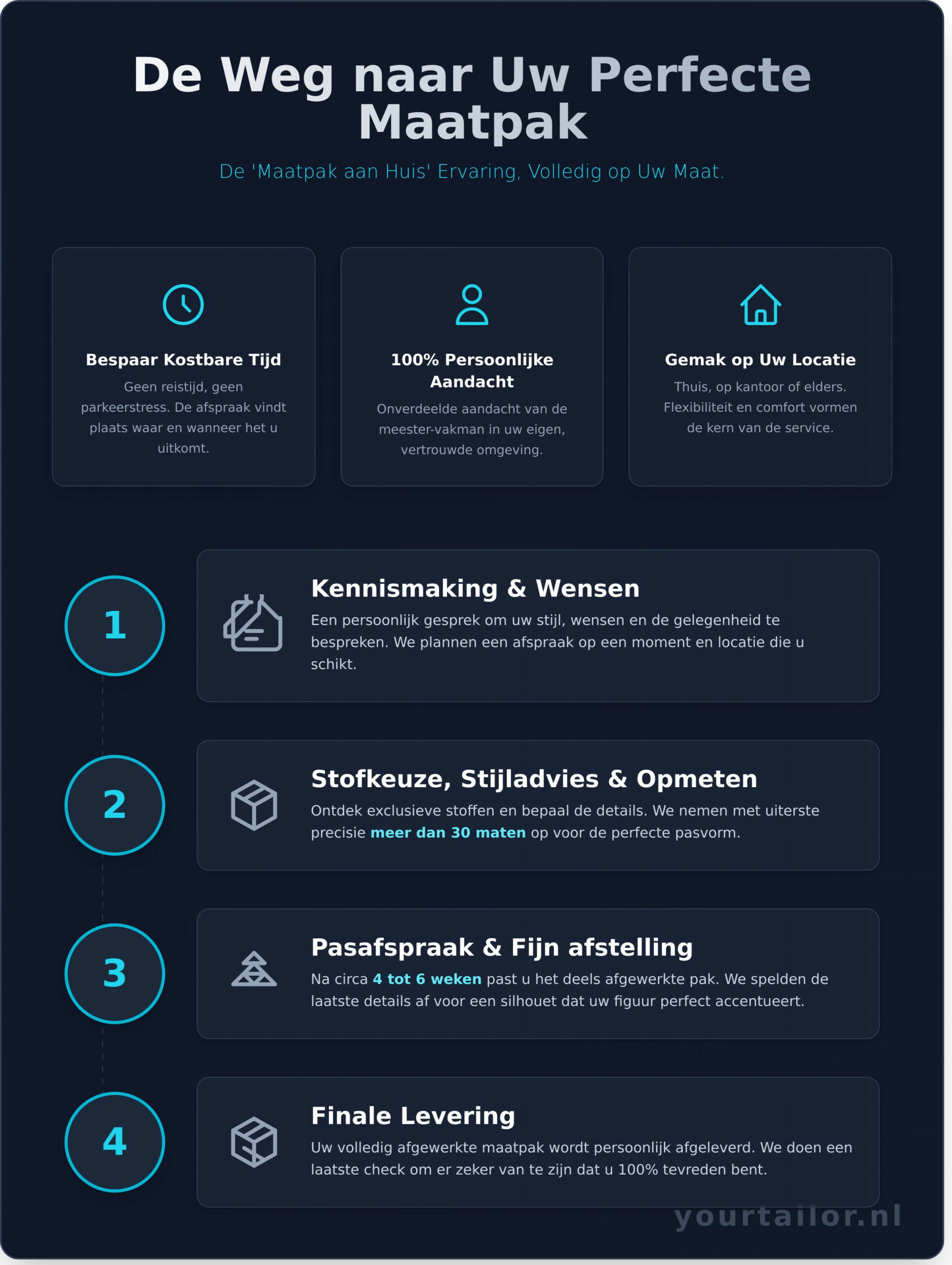 Maatpak aan Huis: De Ultieme Luxe van een Personal Tailor op Locatie - Infographic