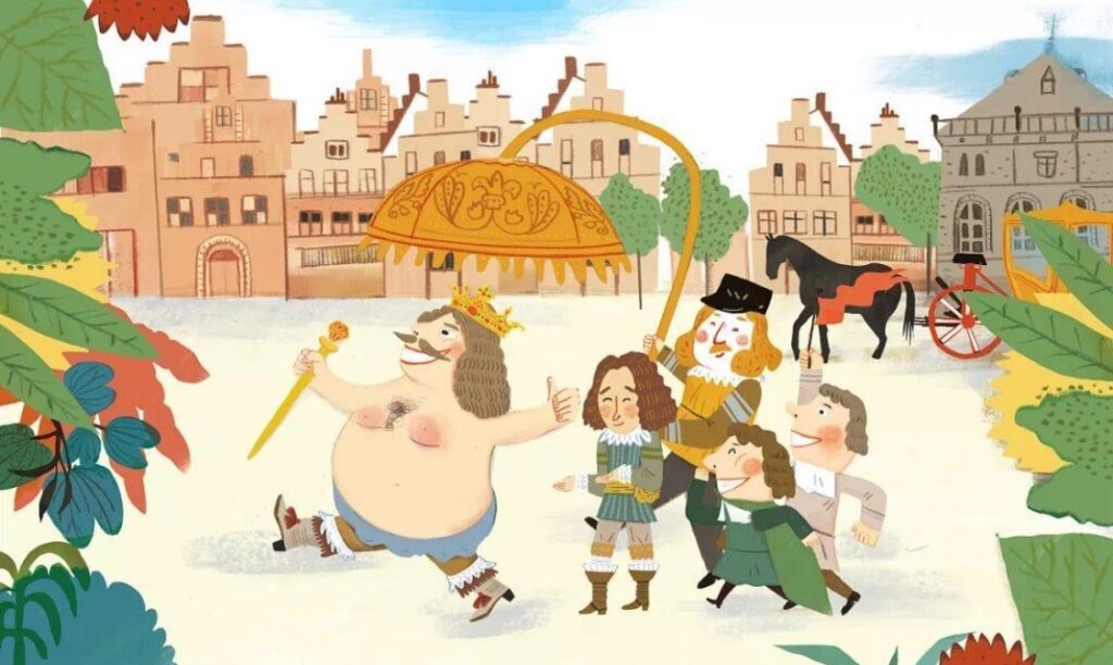 alleen de aller slimste kunnen het zien, het nieuw maatpak van de keizer