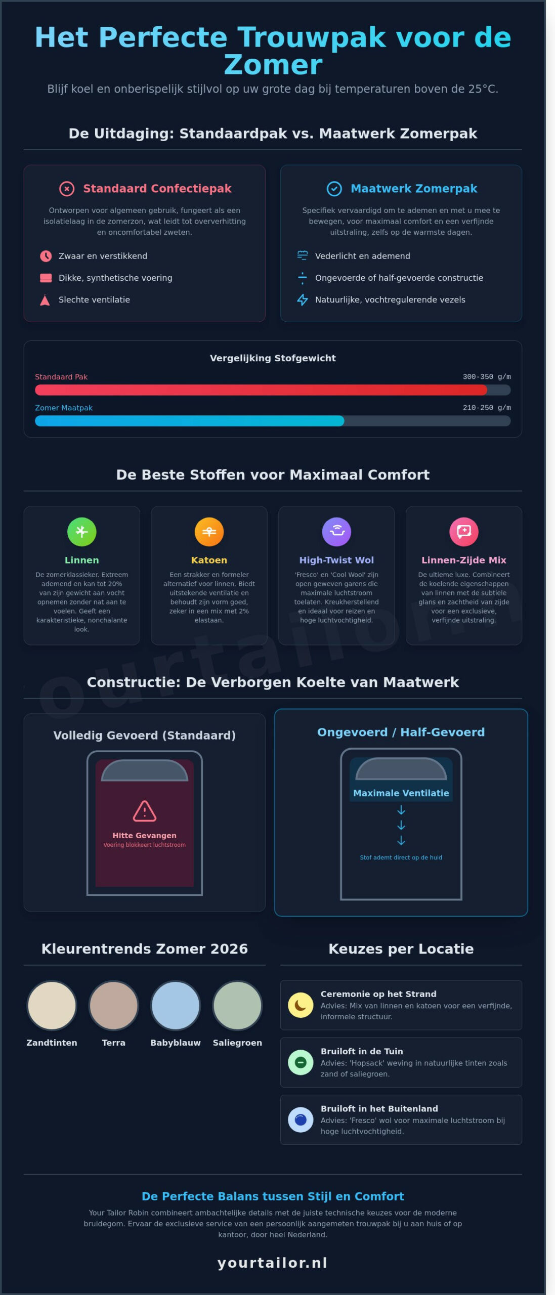 Trouwpak Man Zomer: De Ultieme Gids voor Stijl en Comfort op Maat (2026) - Infographic