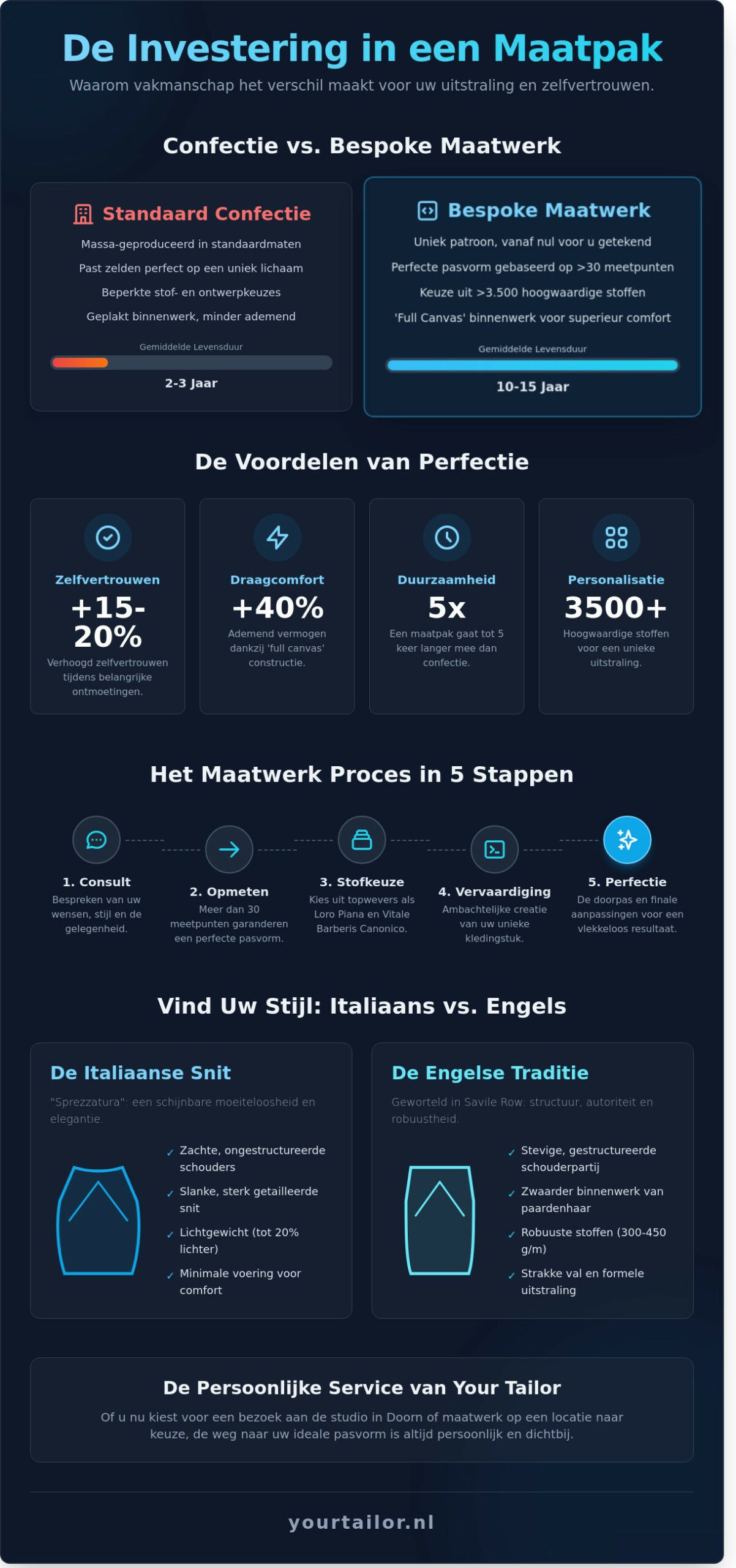 Pak op maat laten maken: De kunst van persoonlijk vakmanschap - Infographic