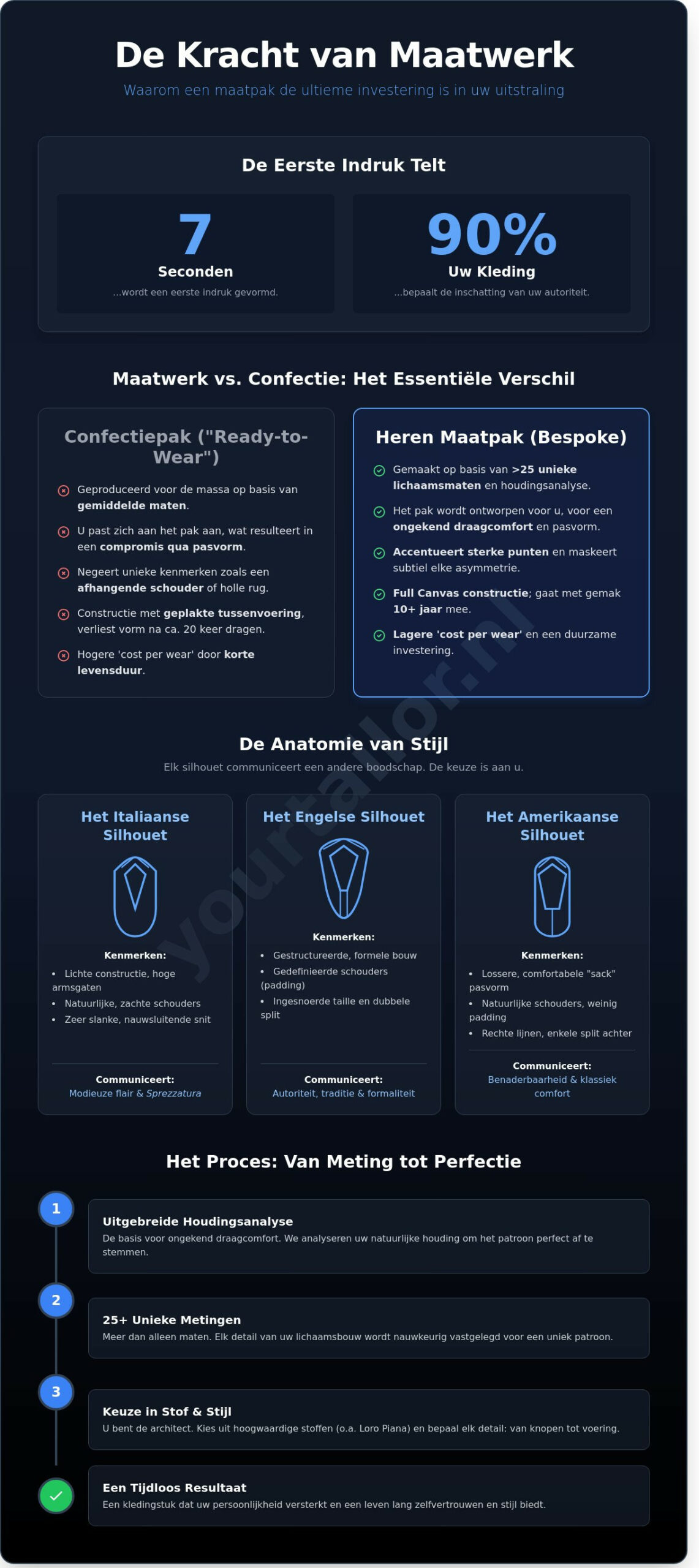 Heren Maatpakken: De Ultieme Gids voor Ambachtelijk Maatwerk in 2026 - Infographic
