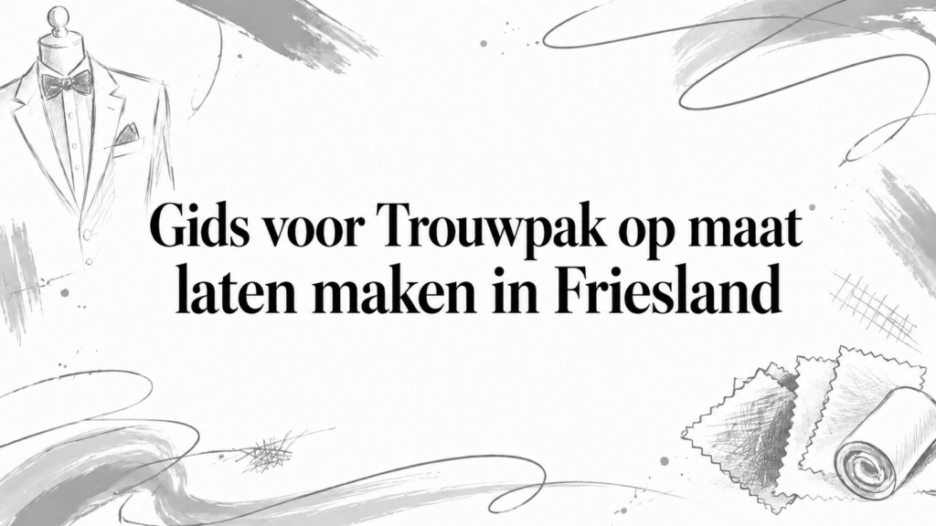 Gids voor Trouwpak op maat laten maken in Friesland