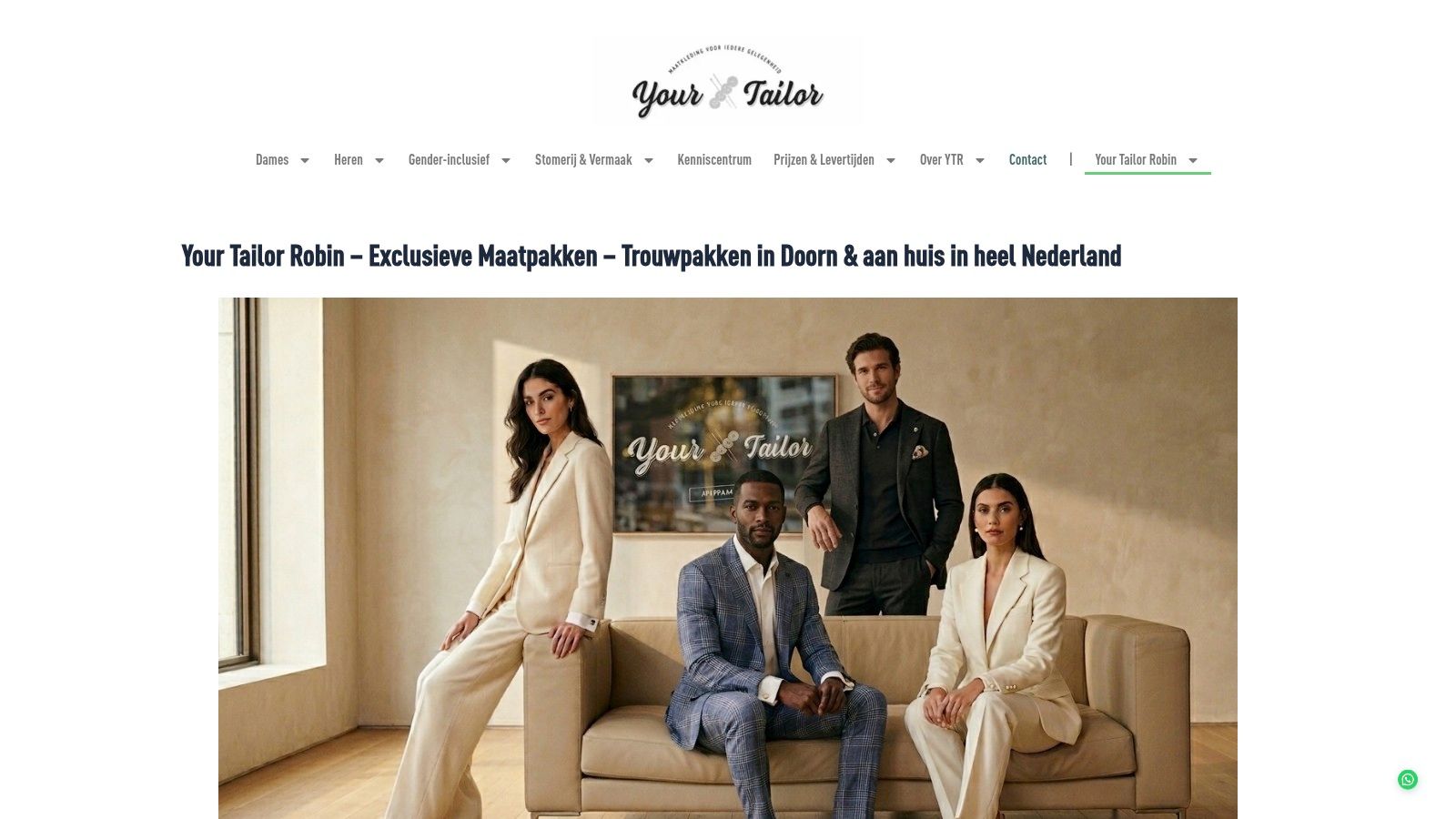 Screenshot from https://yourtailor.nl