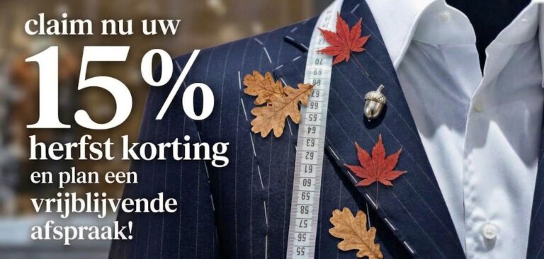 Aanbieding Trouwpak of Maatpak Herfst/Winter 2026